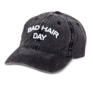 Black 'BAD HAIR DAY' Embroidered Baseball Cap
